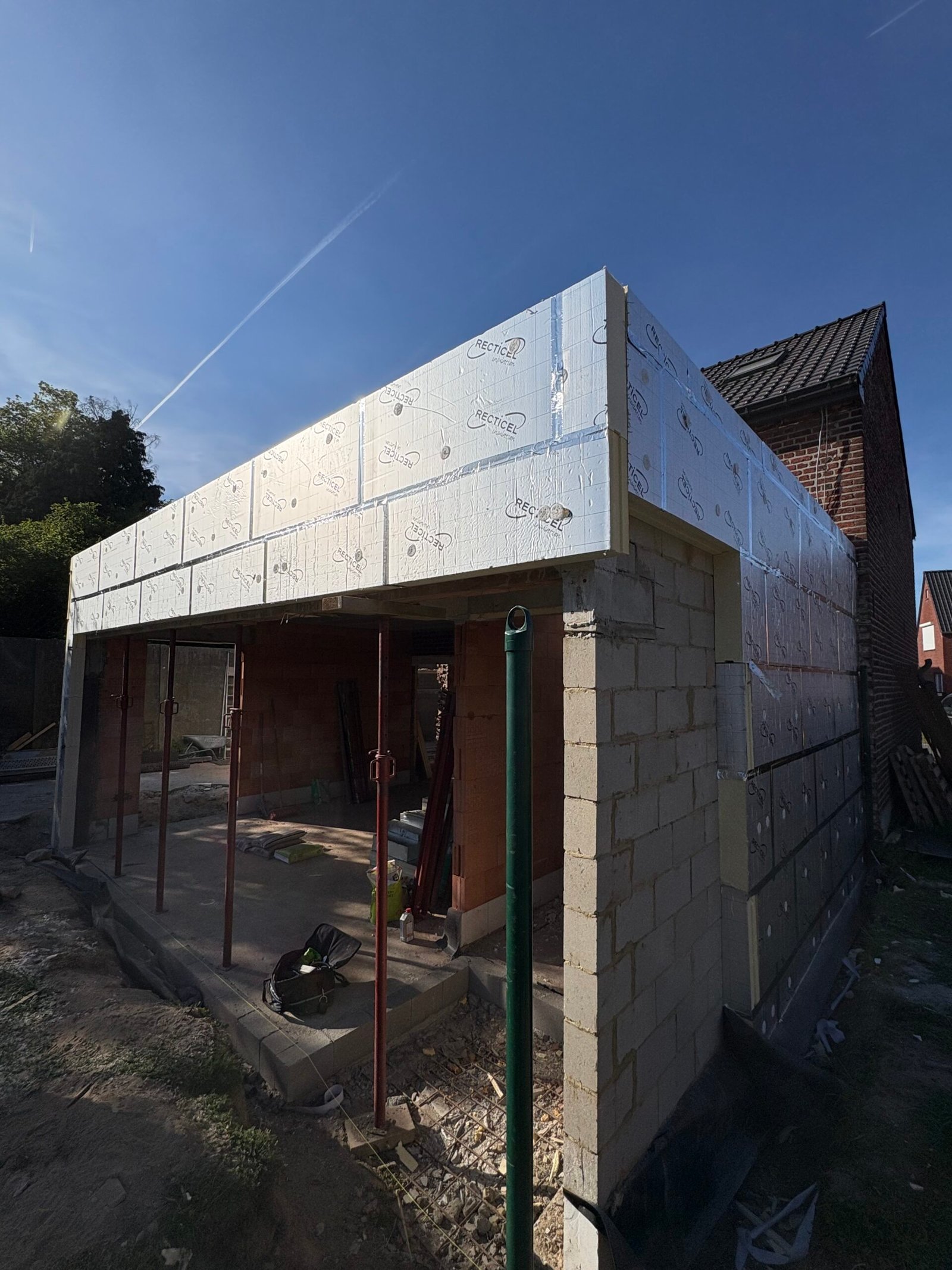 Nieuwbouw met isolatie