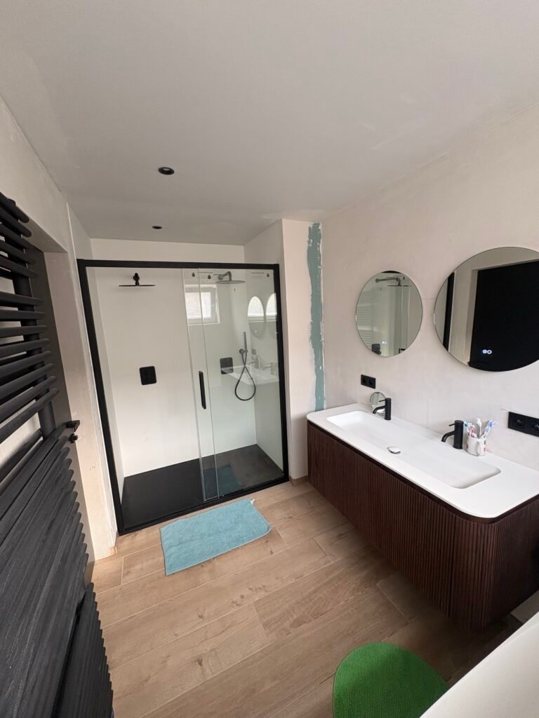 badkamer renovatie met douche